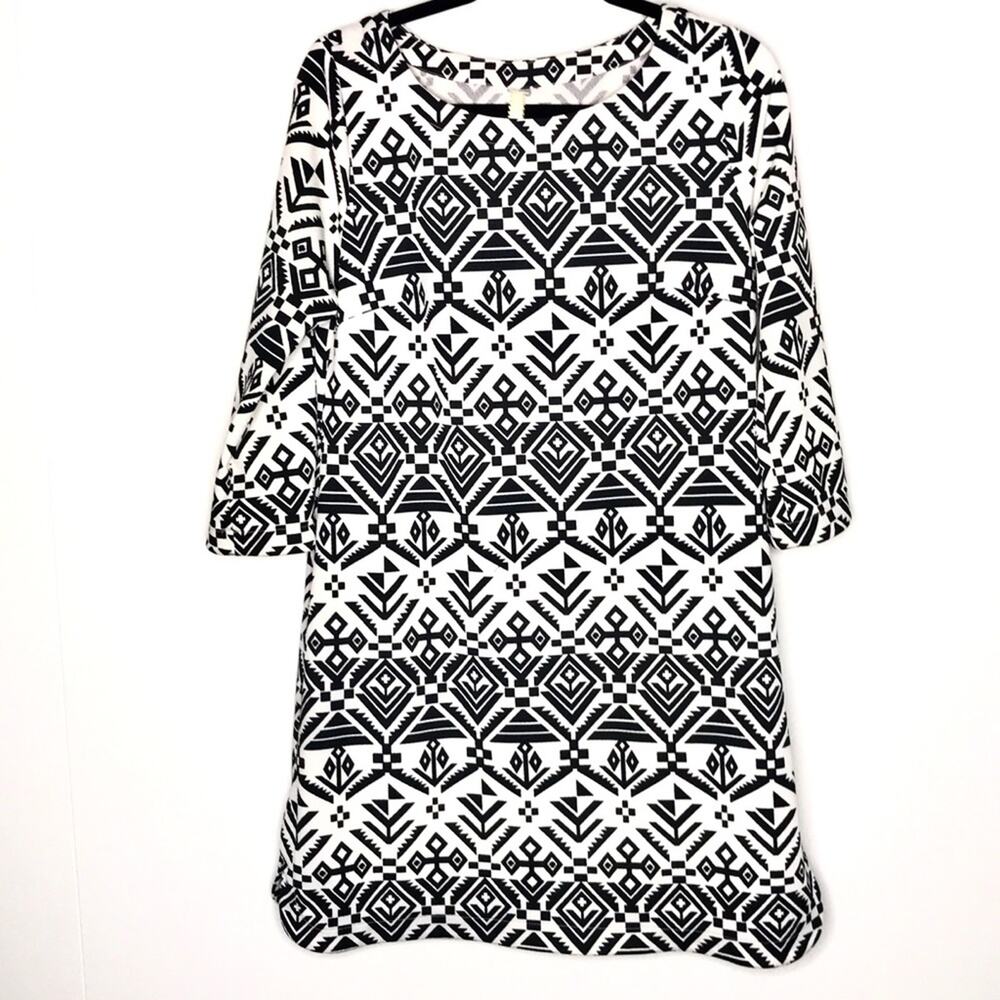 Uncle Frank Size Medium Southwest/Aztec Shift Dress Textured Fabric